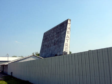 131 Drive-In Theatre - Side Of Screen - Photo From Water Winter Wonderland (newer photo)